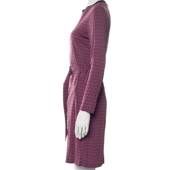 TORY BURCH Musee Dress with Belt Long Sleeve Dress LIKE NEW women’s M - Picture 6 of 10